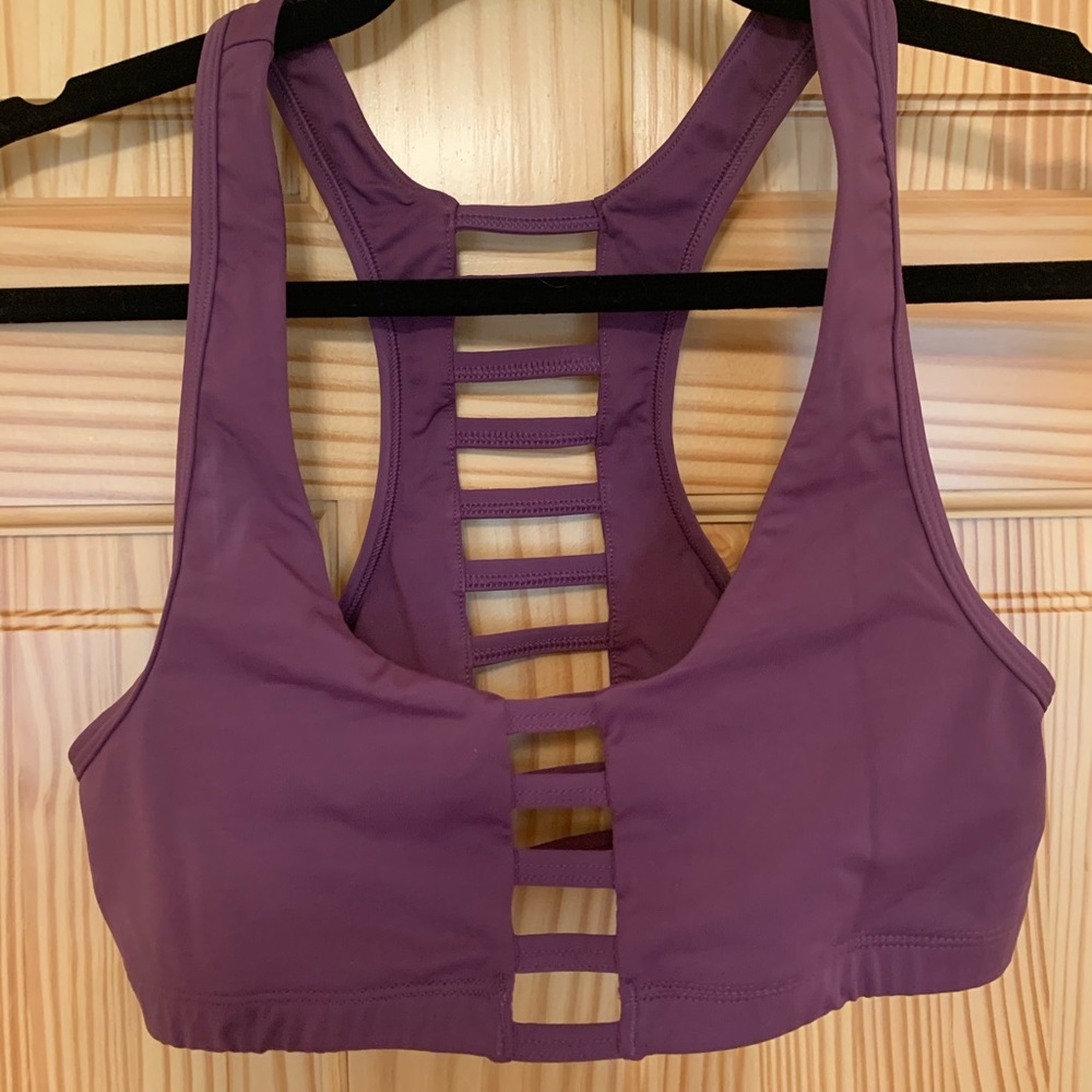 Pink sports bra